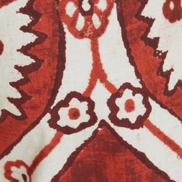 Johanna Ortiz Baru Nomadic Hunting Paperbag Cotton Pants Rust Red Size 6 NWT - Picture 10 of 10
